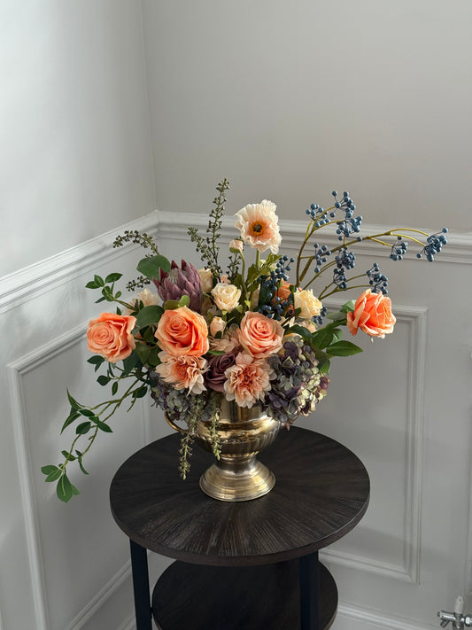 Alison | Arrangement including Vintage Vase | XL Centrepiece Autumn