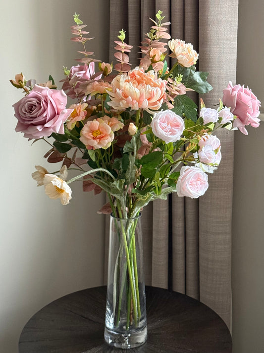 Rachel | Large Artificial Bouquet | Peach, Pink