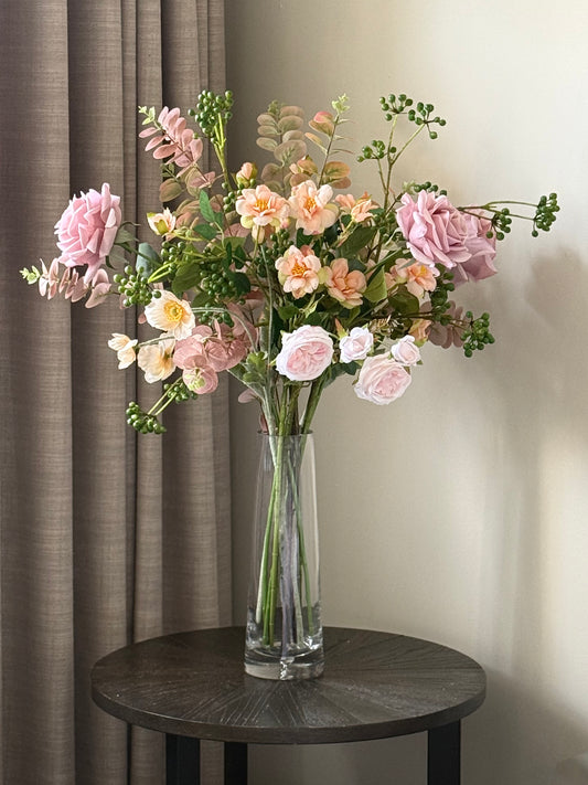 Rachel | Large Artificial Bouquet | Peach, Pink