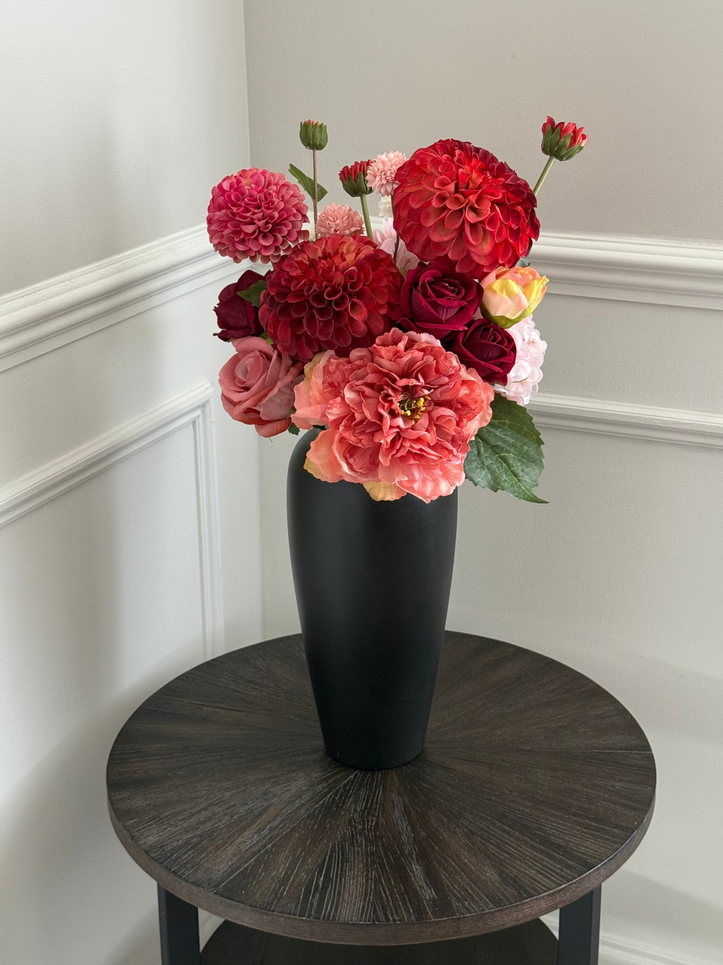 Katie | Velvet Ruby Blush Bouquet | Red, Bergundy, Pink