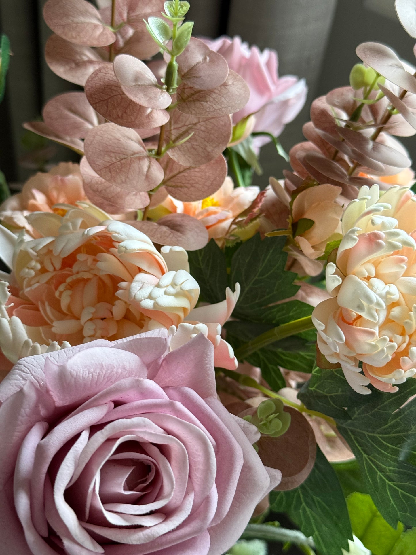 Rachel | Large Artificial Bouquet | Peach, Pink