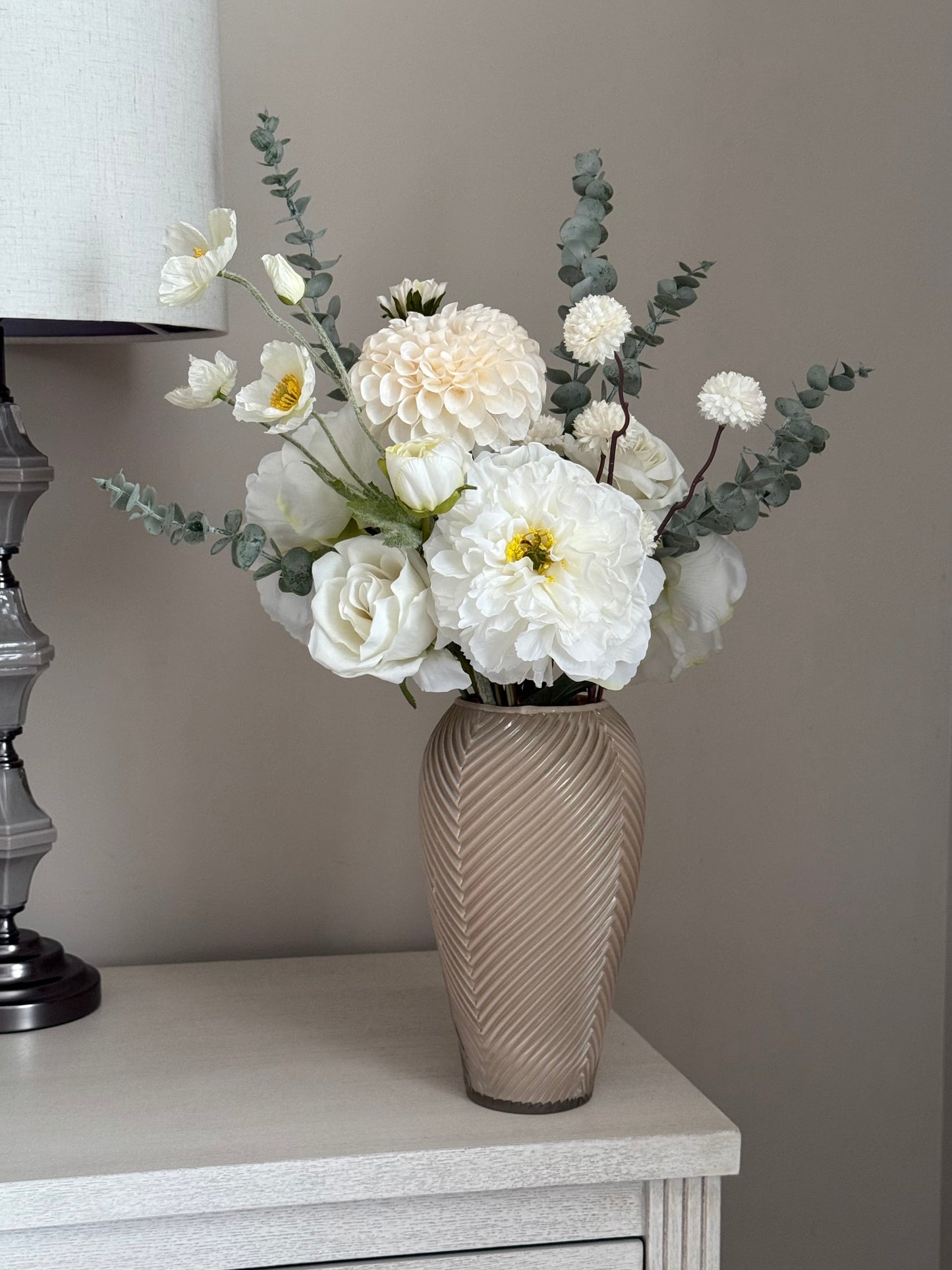 Aisha | Neutral Harmony Bouquet | White, Cream, Green