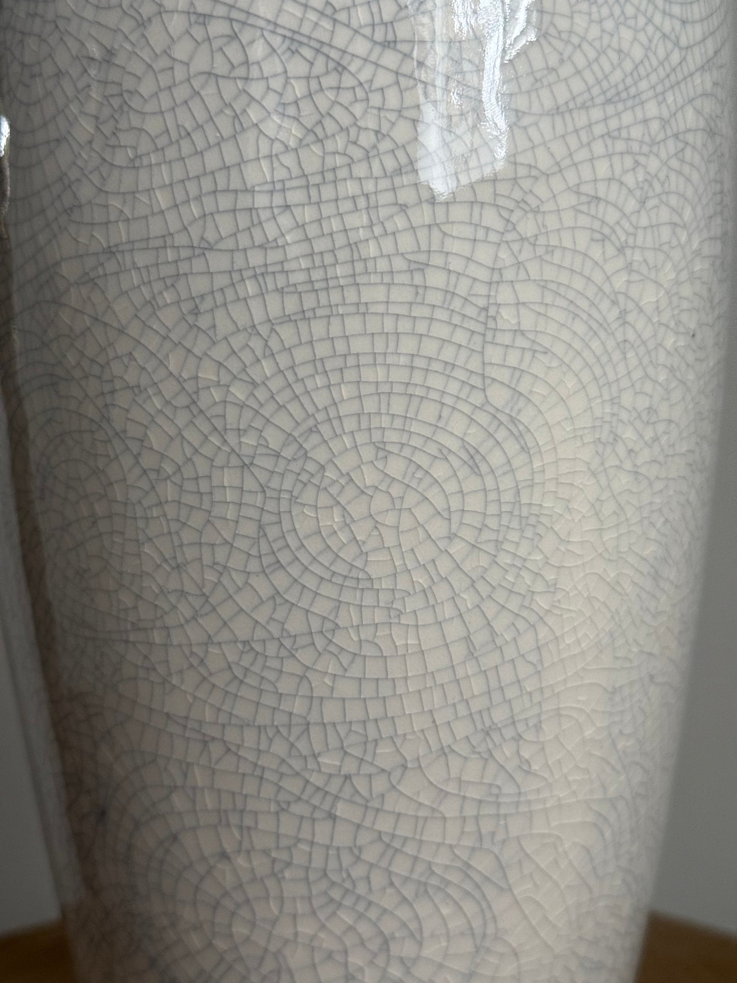 Large Ceramic Vase | Gloss Cream | 33cm