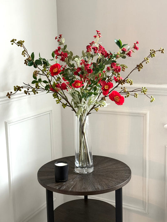 Leanne | Large Artificial Bouquet | Red, Green