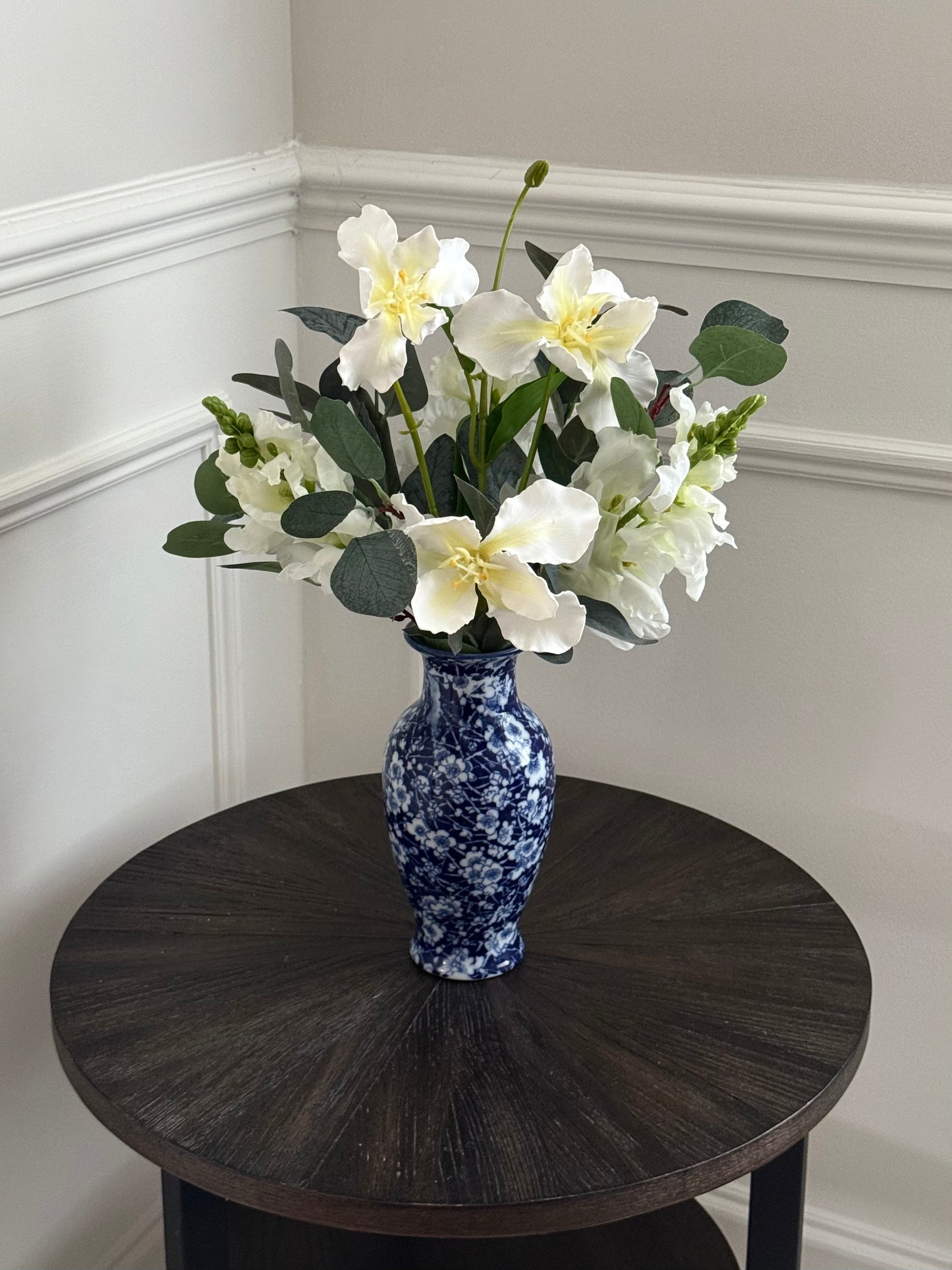Carole | Arrangement including Vintage Vase | Green, White
