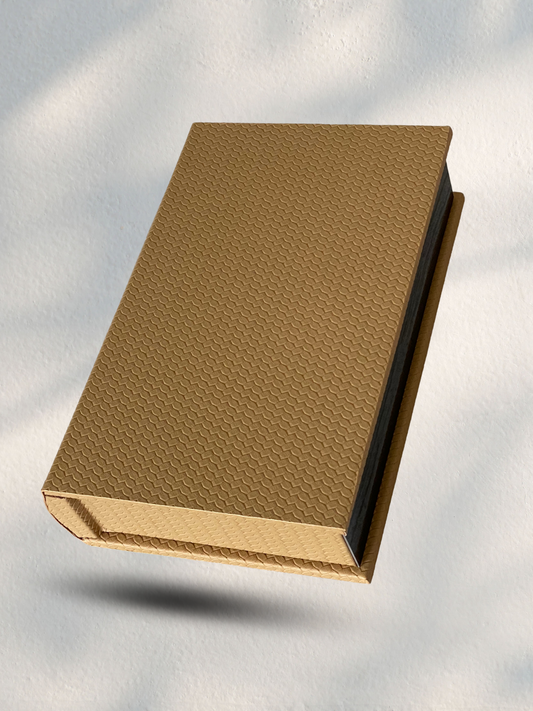 Storage Book Box | Beige PU Leather