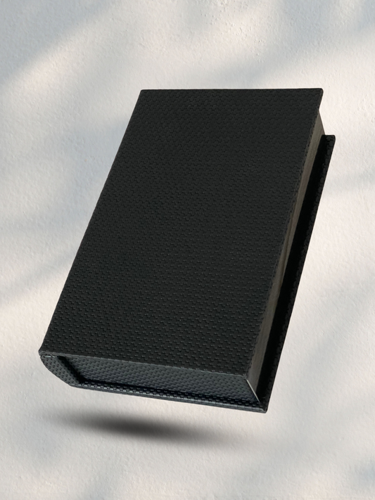Storage Book Box | Black PU Leather