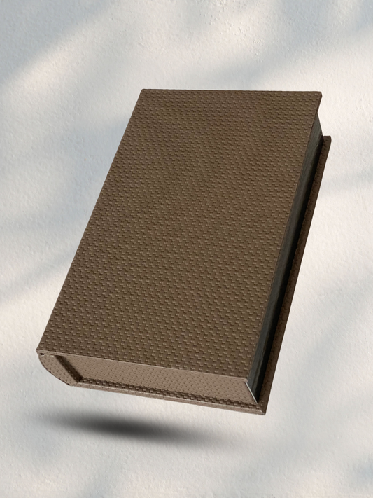 Storage Book Box | Brown PU Leather