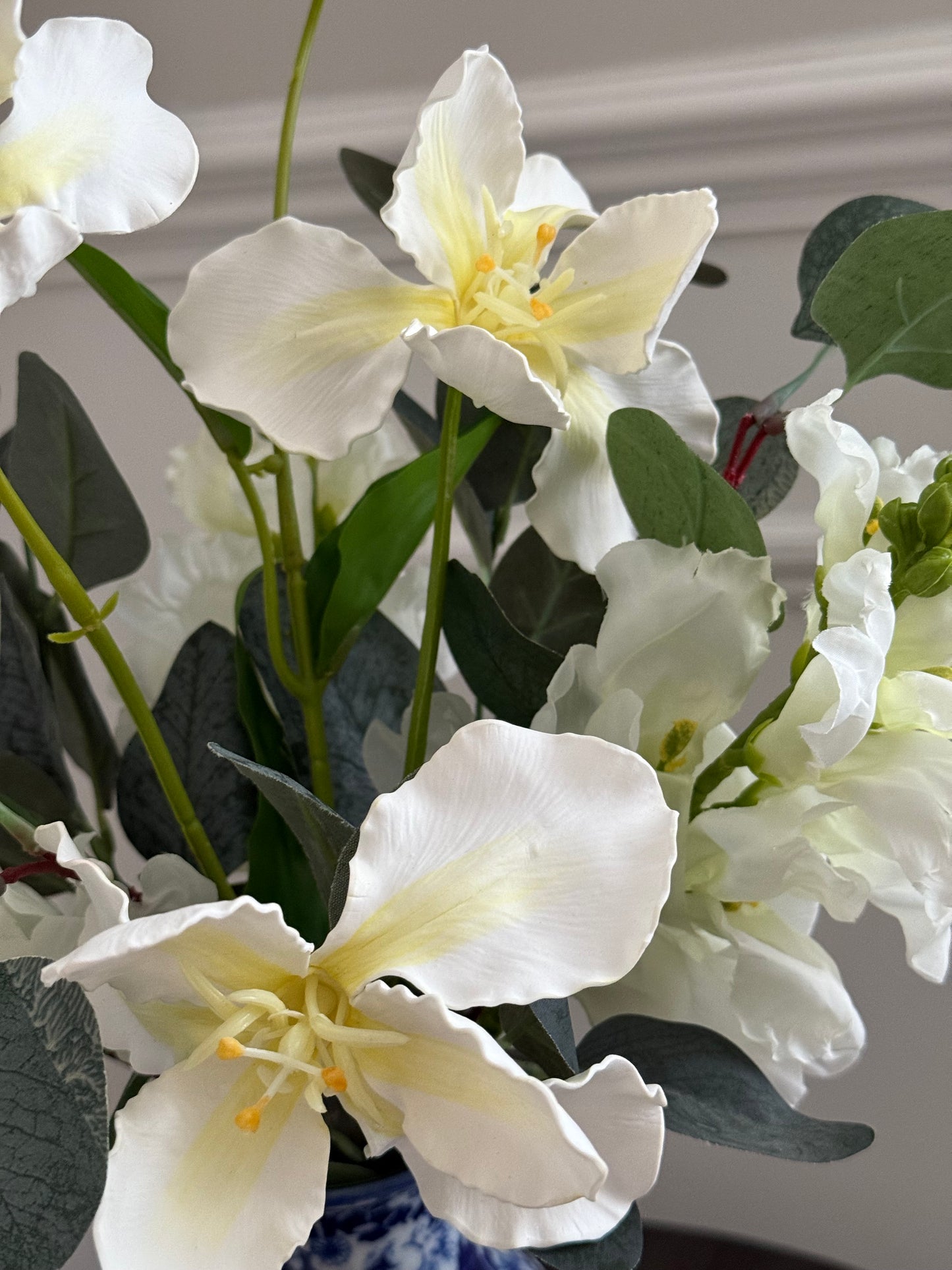 Carole | Arrangement including Vintage Vase | Green, White