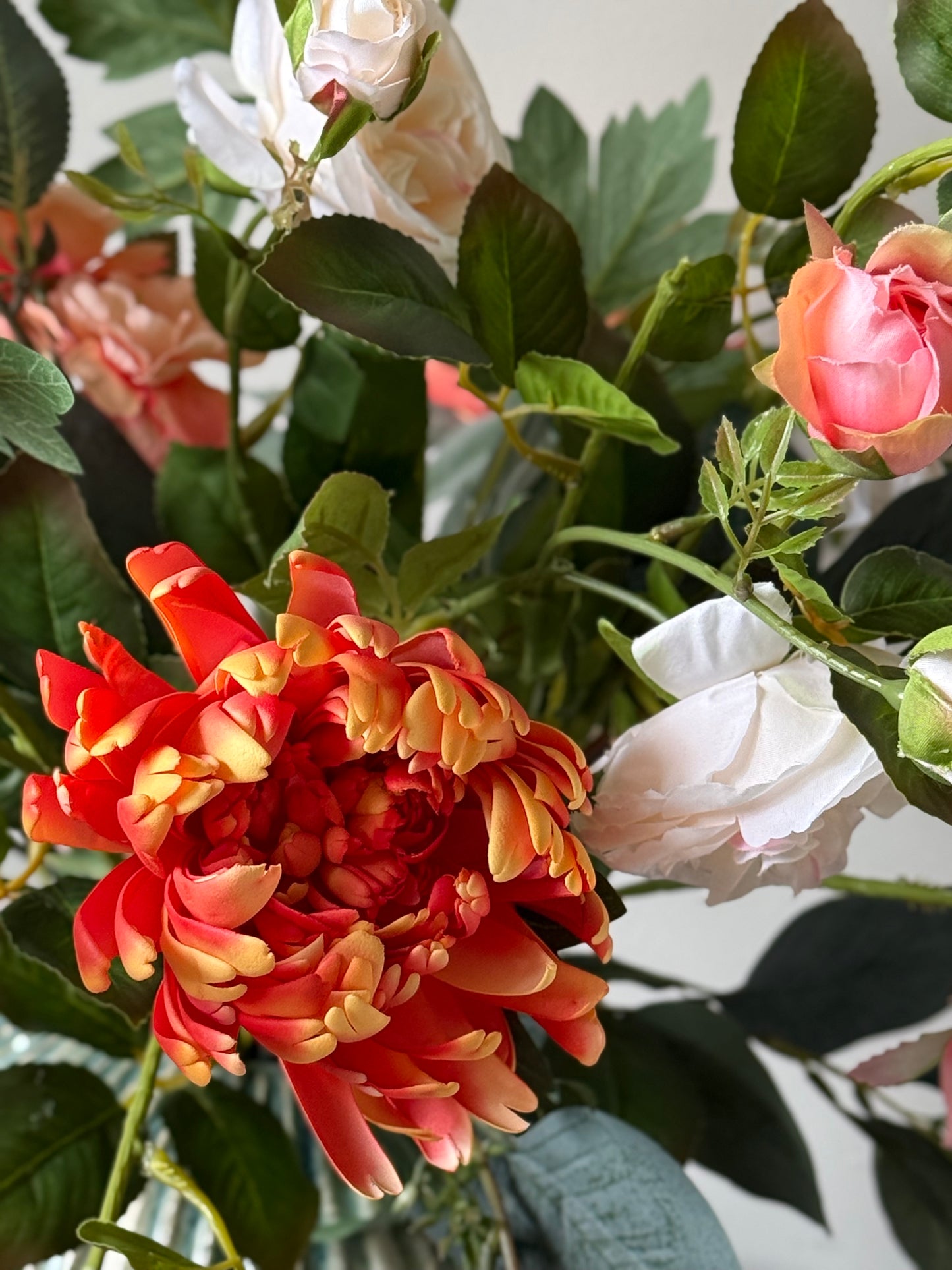 Aileen | Medium Artificial Bouquet | Orange, Pink