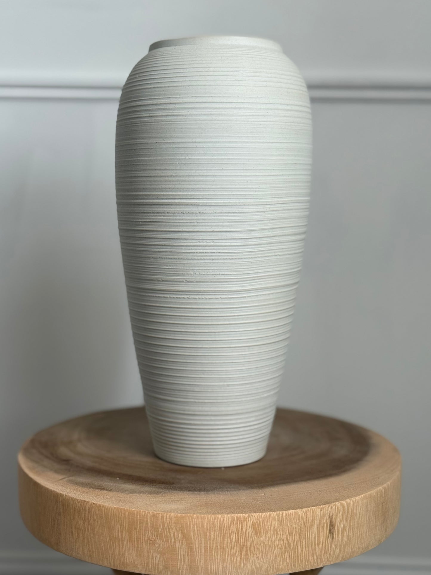 Large Ceramic Vase | Matte White | 35cm