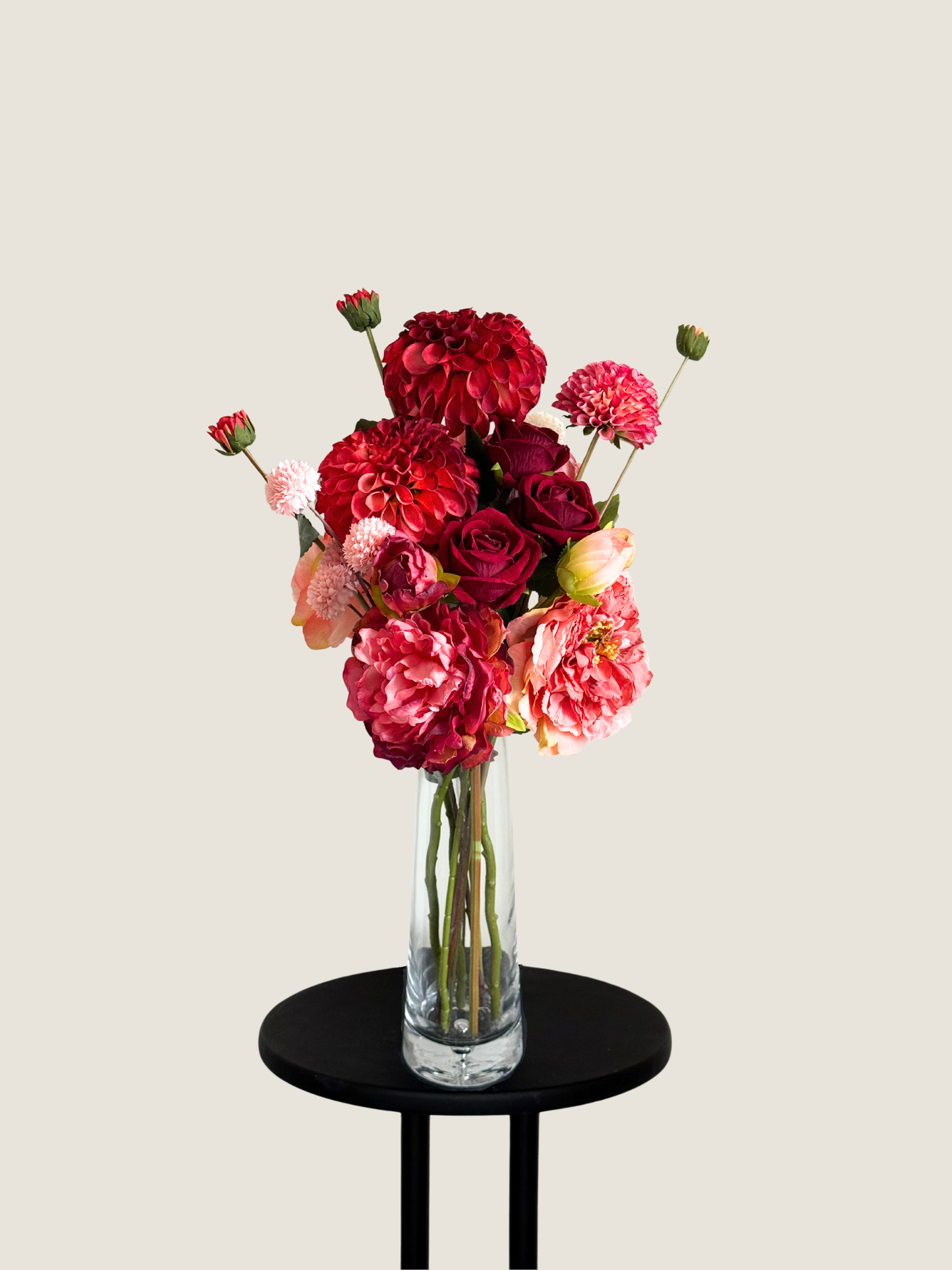 Katie | Velvet Ruby Blush Bouquet | Red, Bergundy, Pink
