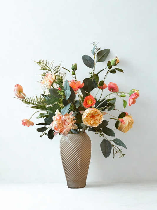 Taylor | Medium Artificial Bouquet | Yellow, Peach, Red