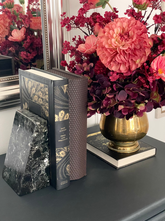 Storage Book Box | Dark Brown PU Leather