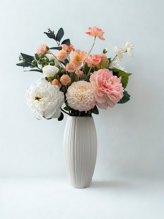 Tara | Medium Artificial Bouquet | Pink, Peach, White