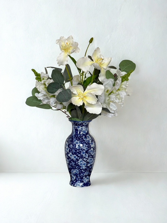 Carole | Arrangement including Vintage Vase | Green, White