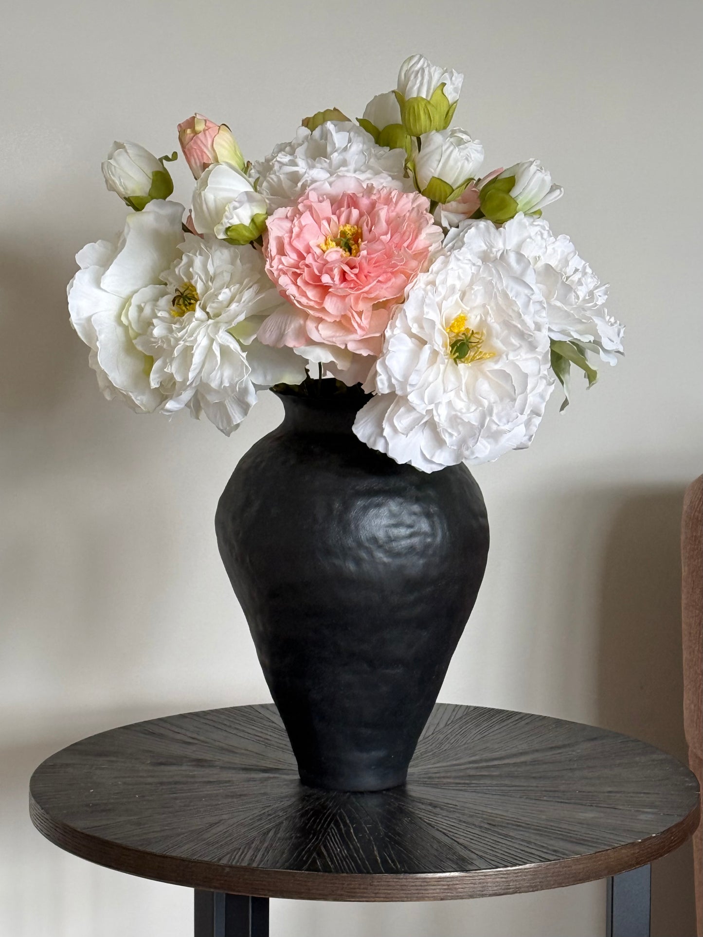 Pink & White Peony Bouquet | Medium Artificial Flower Bouquet