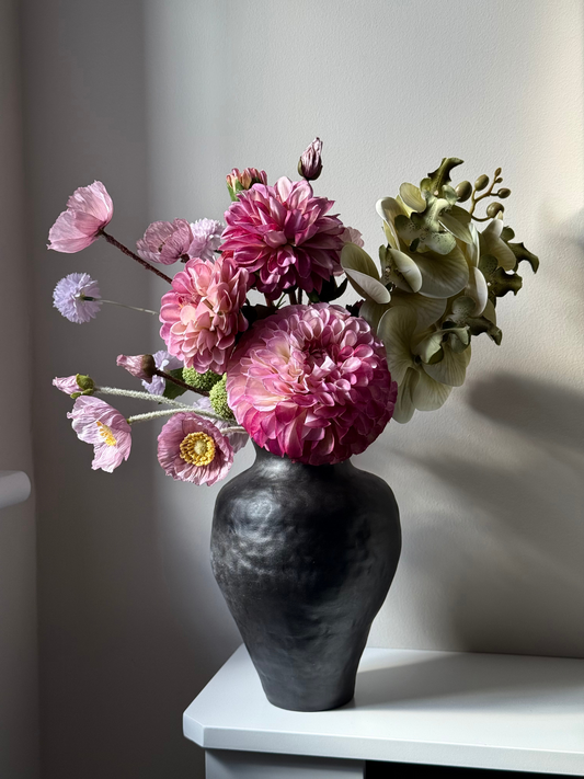 Chloe | Arrangement including Ceramic Vase | Pink and Green