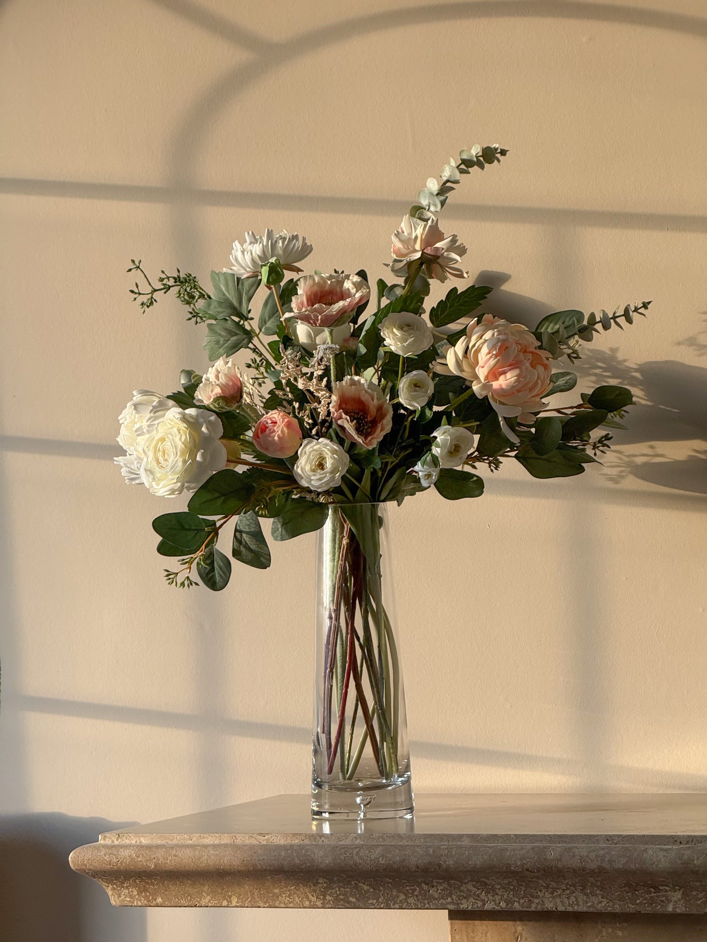 Prathibha | Medium Artificial Bouquet | Pink, White