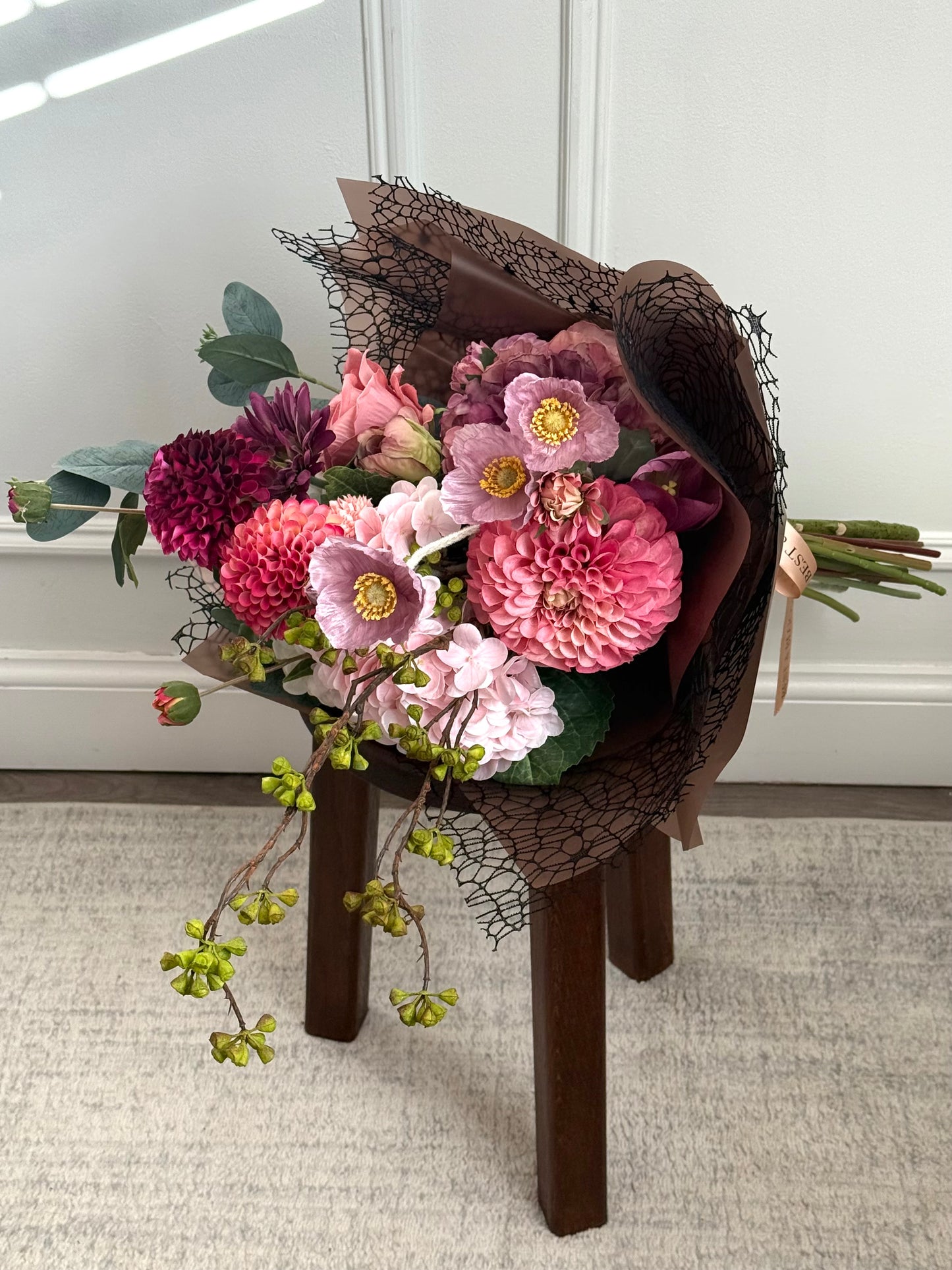 Lauren | Blush Petals Bouquet | Pink, Purple, Green