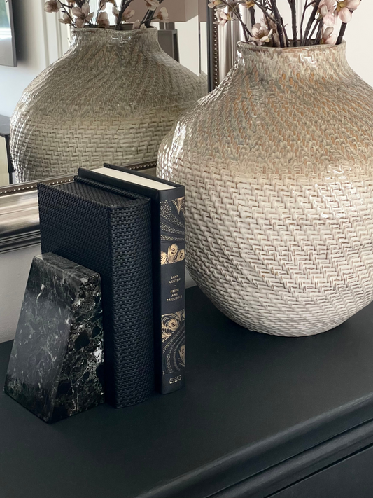 Storage Book Box | Black PU Leather