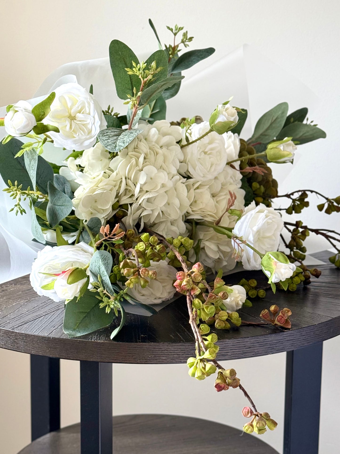 Louisa | Large Artificial Bouquet | White, Green