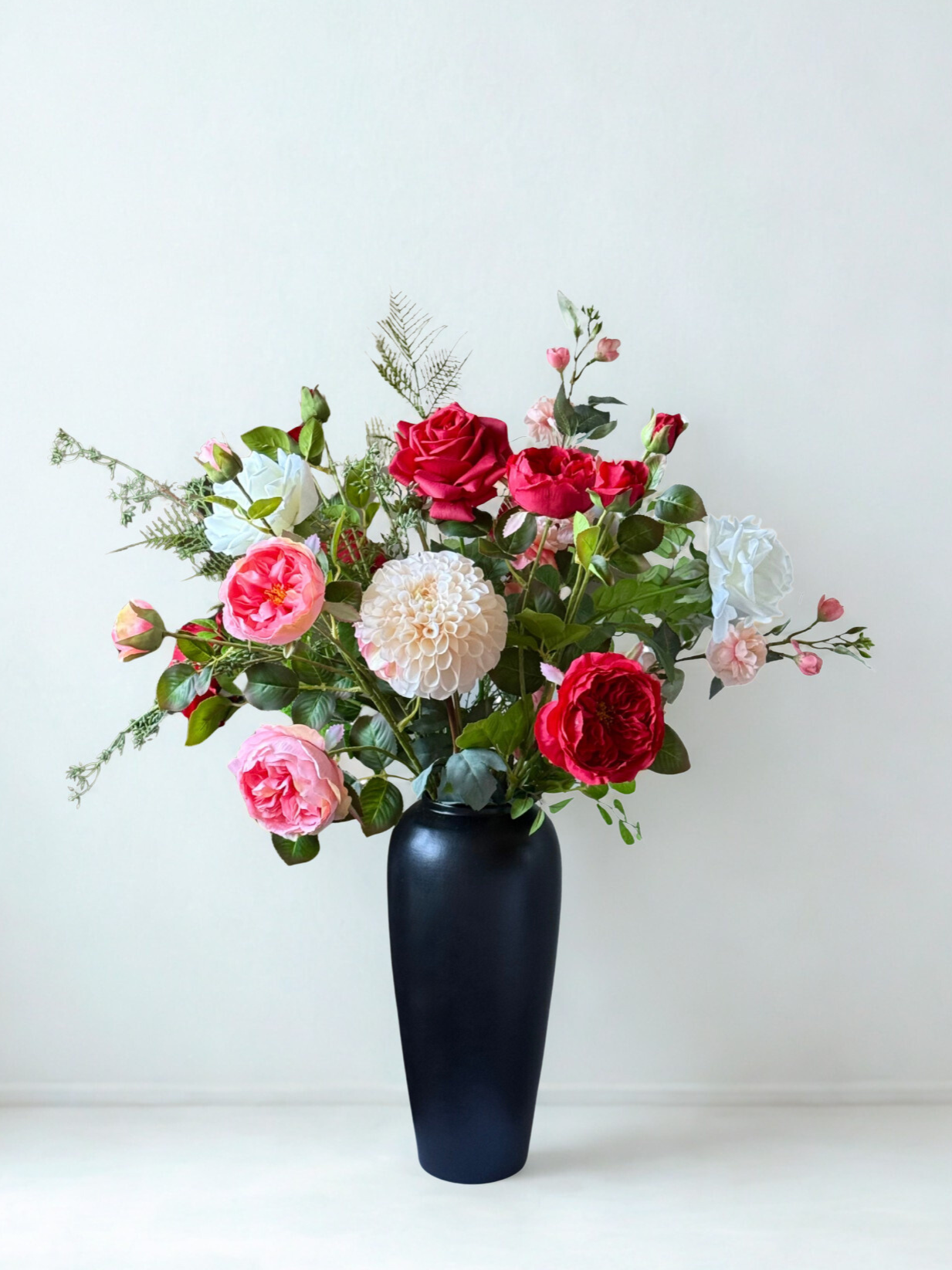 Helen | Large Artificial Bouquet | Red, Peach, Cream