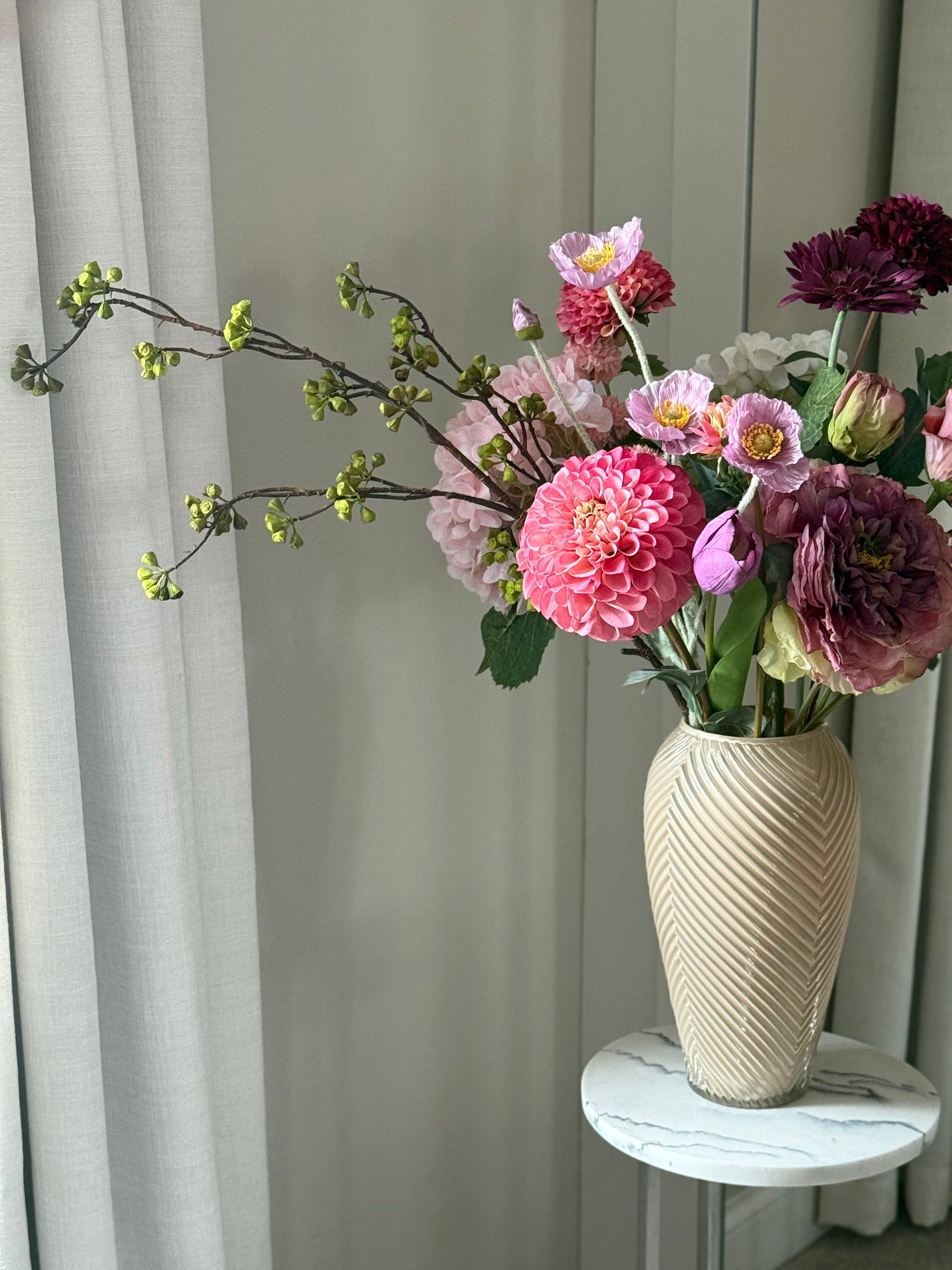 Lauren | Blush Petals Bouquet | Pink, Purple, Green