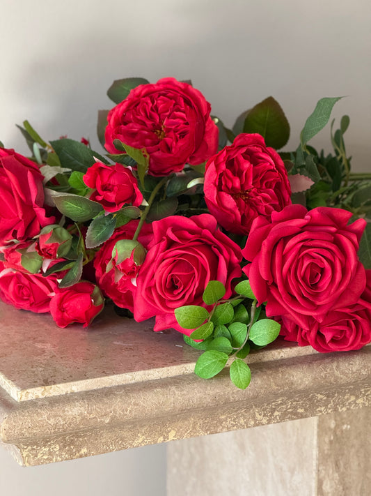 Maria | Large Artificial Bouquet | Red, Green