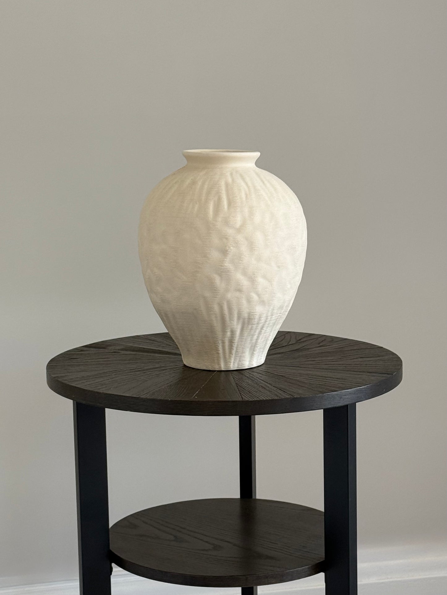 Large Ceramic Vase 29cm | Neutral, Cream, Beige | Matte Textured