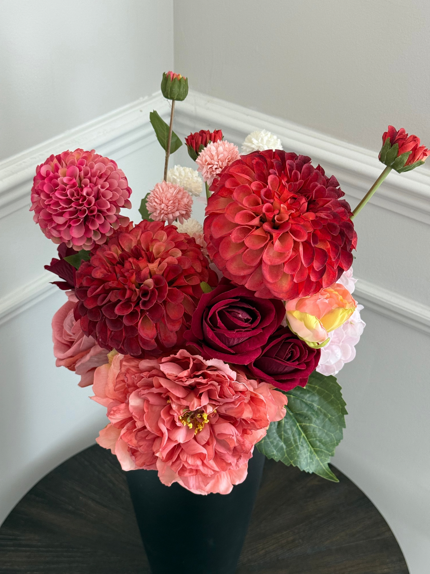 Katie | Velvet Ruby Blush Bouquet | Red, Bergundy, Pink