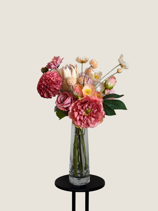 Alexandra | Rhubarb & Custard Autumn Bouquet | Yellow, Pink