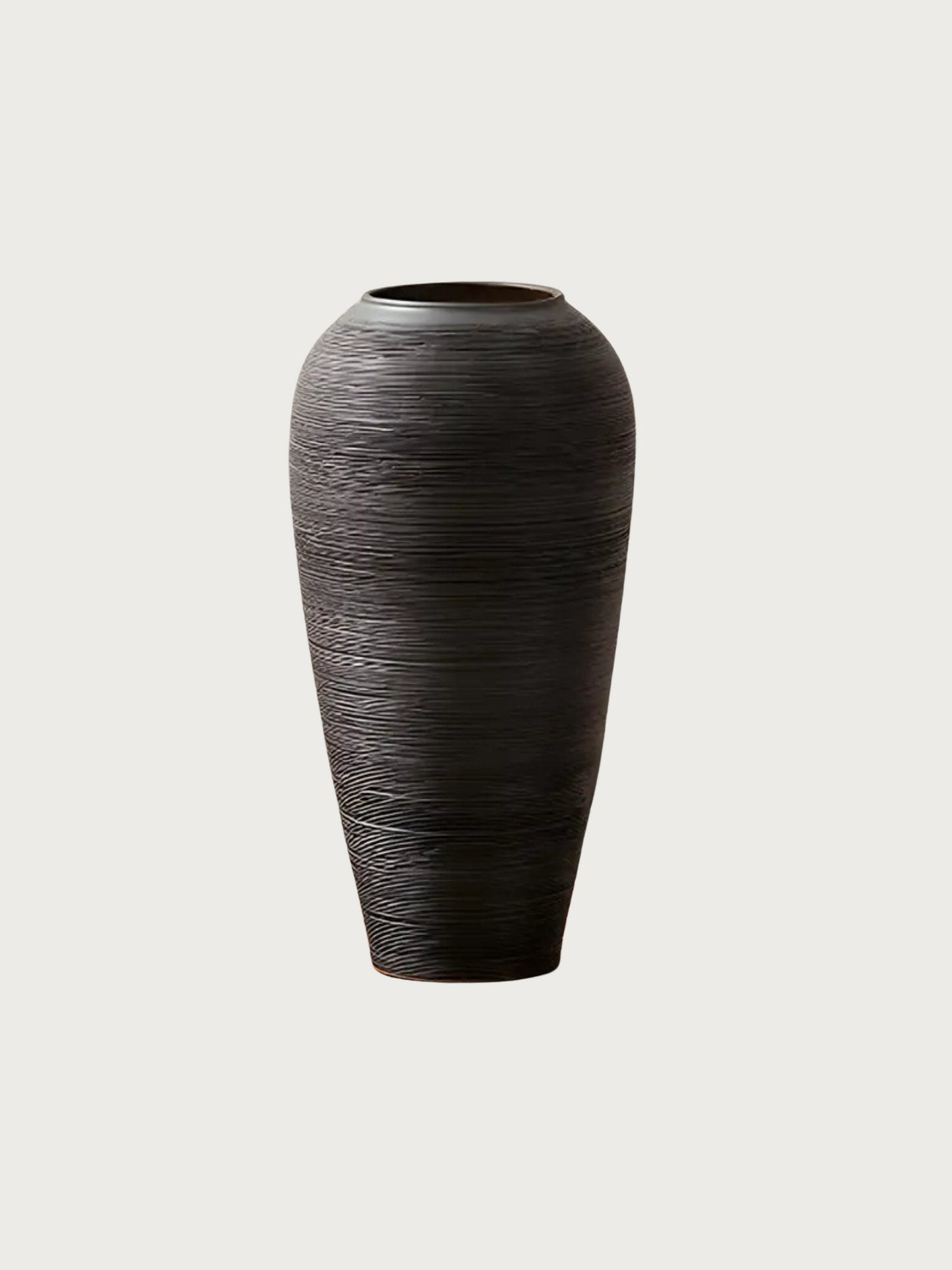 Large Ceramic Vase | Matte Black | 34cm