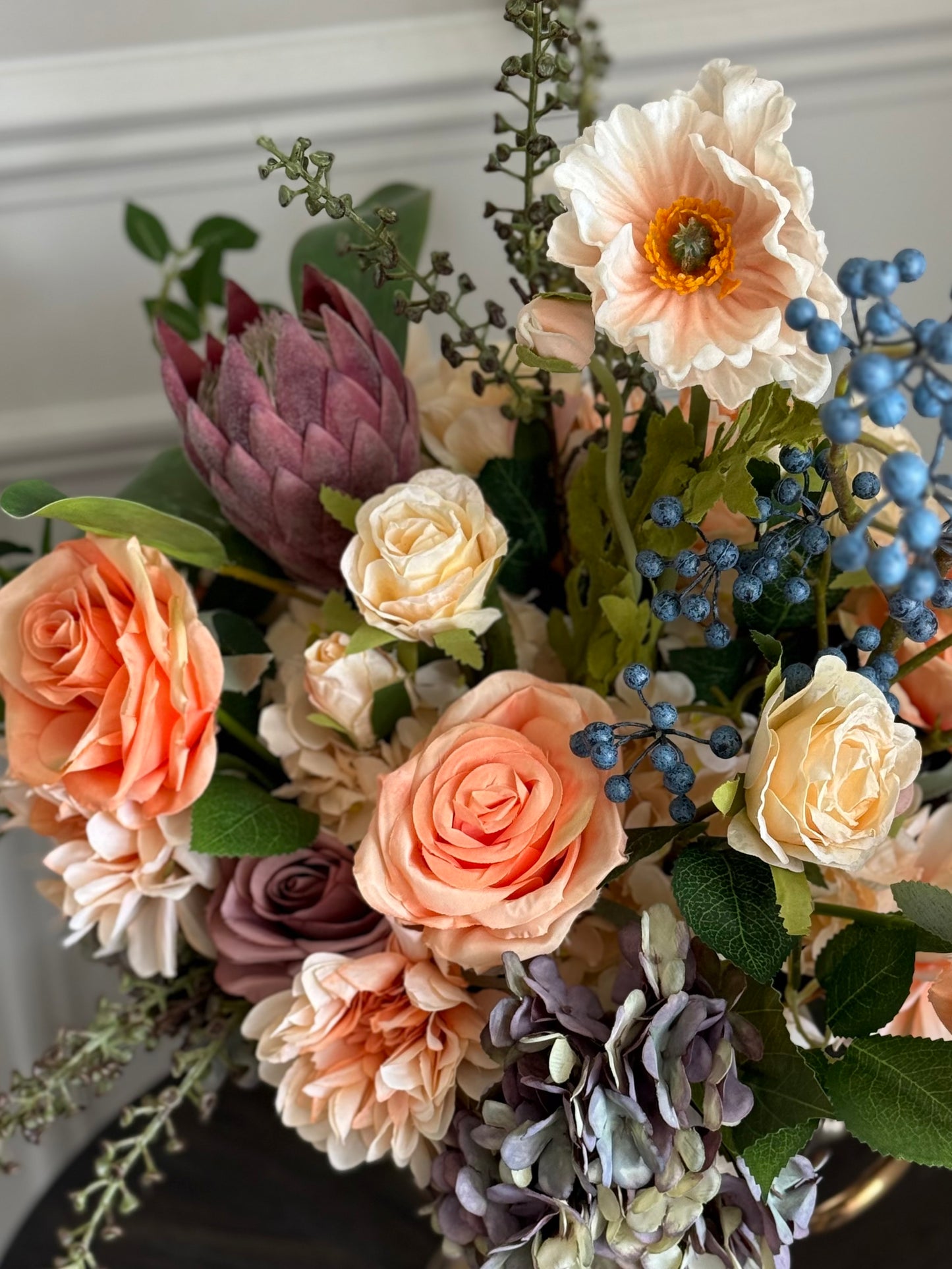 Alison | Arrangement including Vintage Vase | XL Centrepiece Autumn