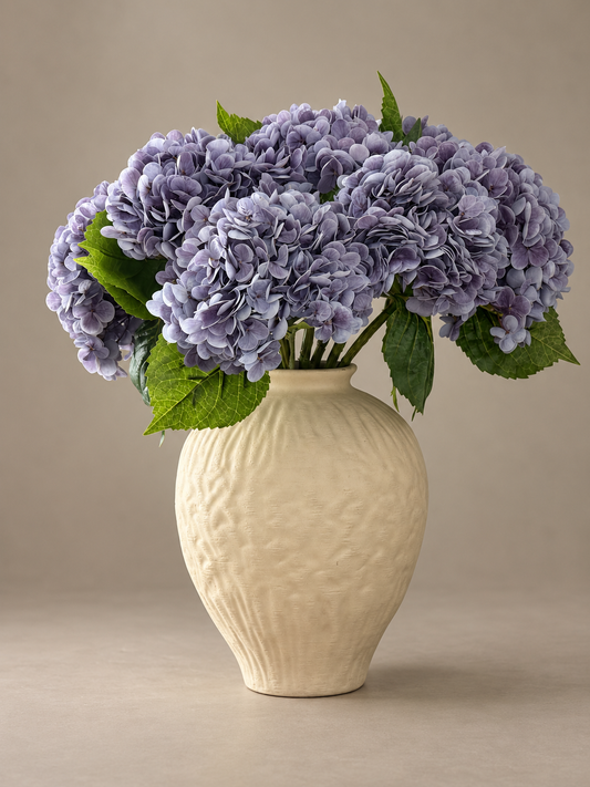 Blue Hydrangea Bouquet | Large Artificial Flower Bouquet | Luxury Hand-Tied Faux Flowers | Ready to Style