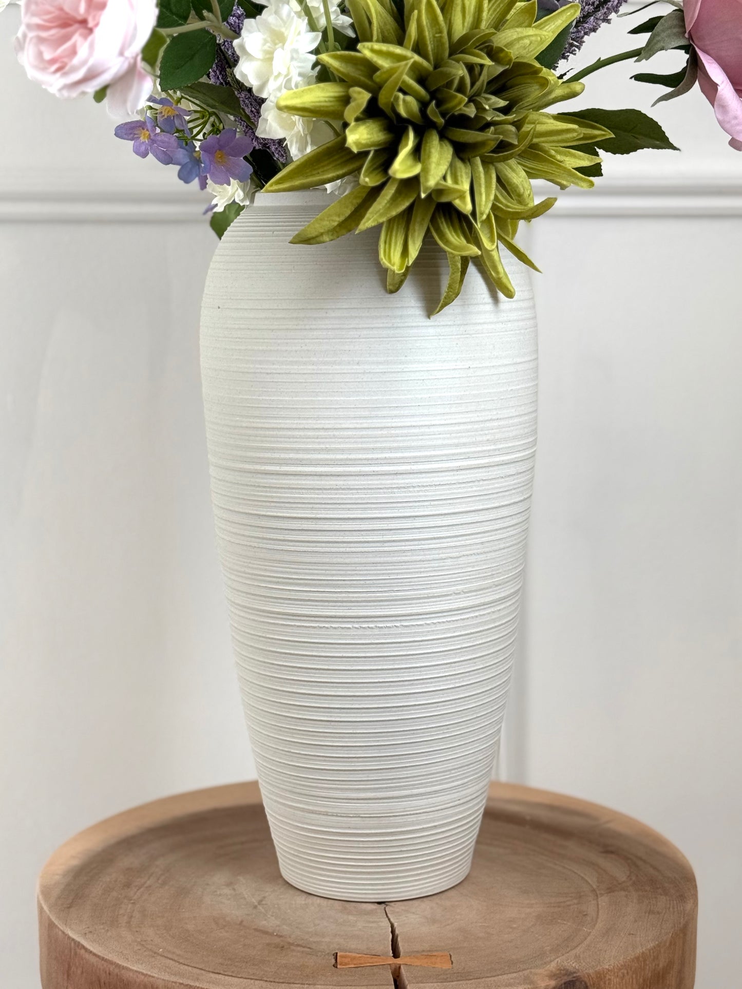 Large Ceramic Vase | Matte White | 35cm