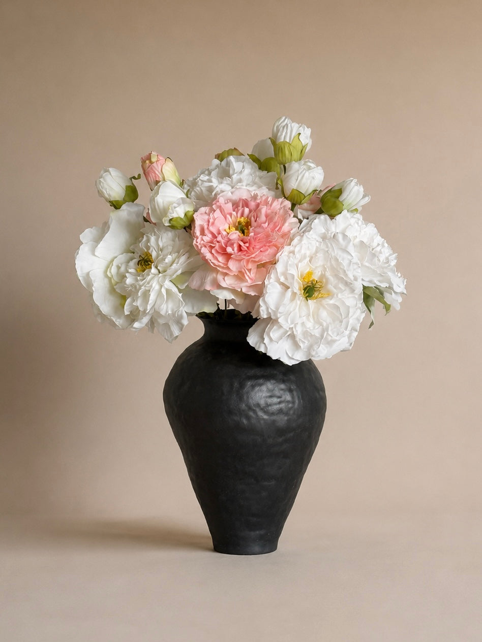Pink & White Peony Bouquet | Medium Artificial Flower Bouquet