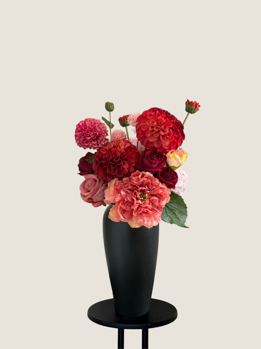 Katie | Velvet Ruby Blush Bouquet | Red, Bergundy, Pink