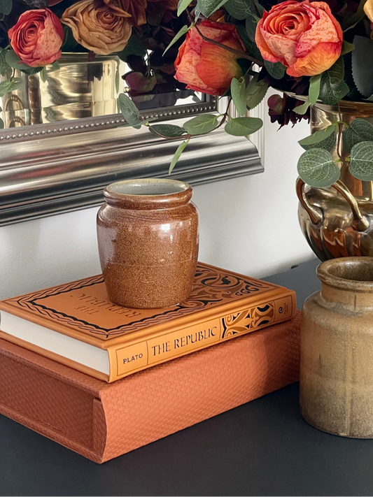 Storage Book Box | Amber PU Leather
