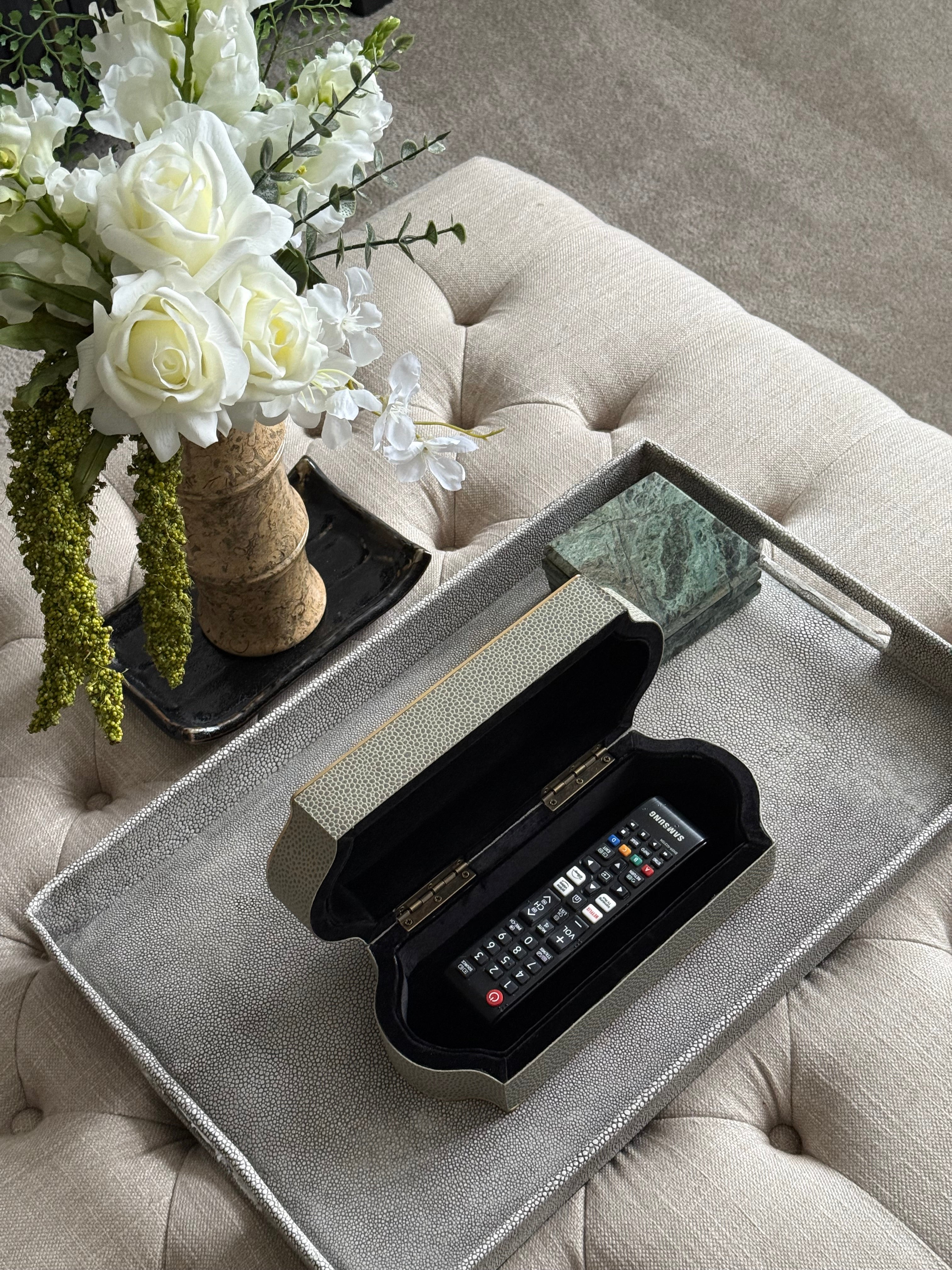 Elegant Remote Control Box Shagreen