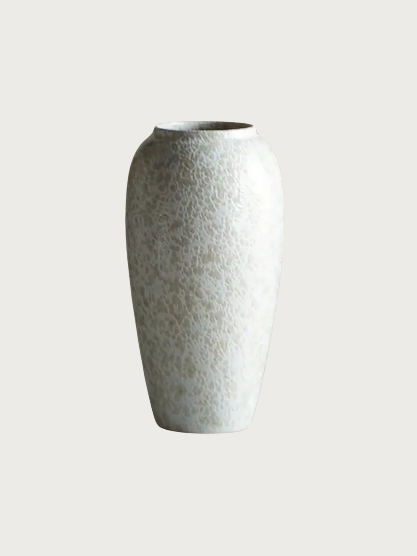 Large Ceramic Vase | Speckled White | 33cm